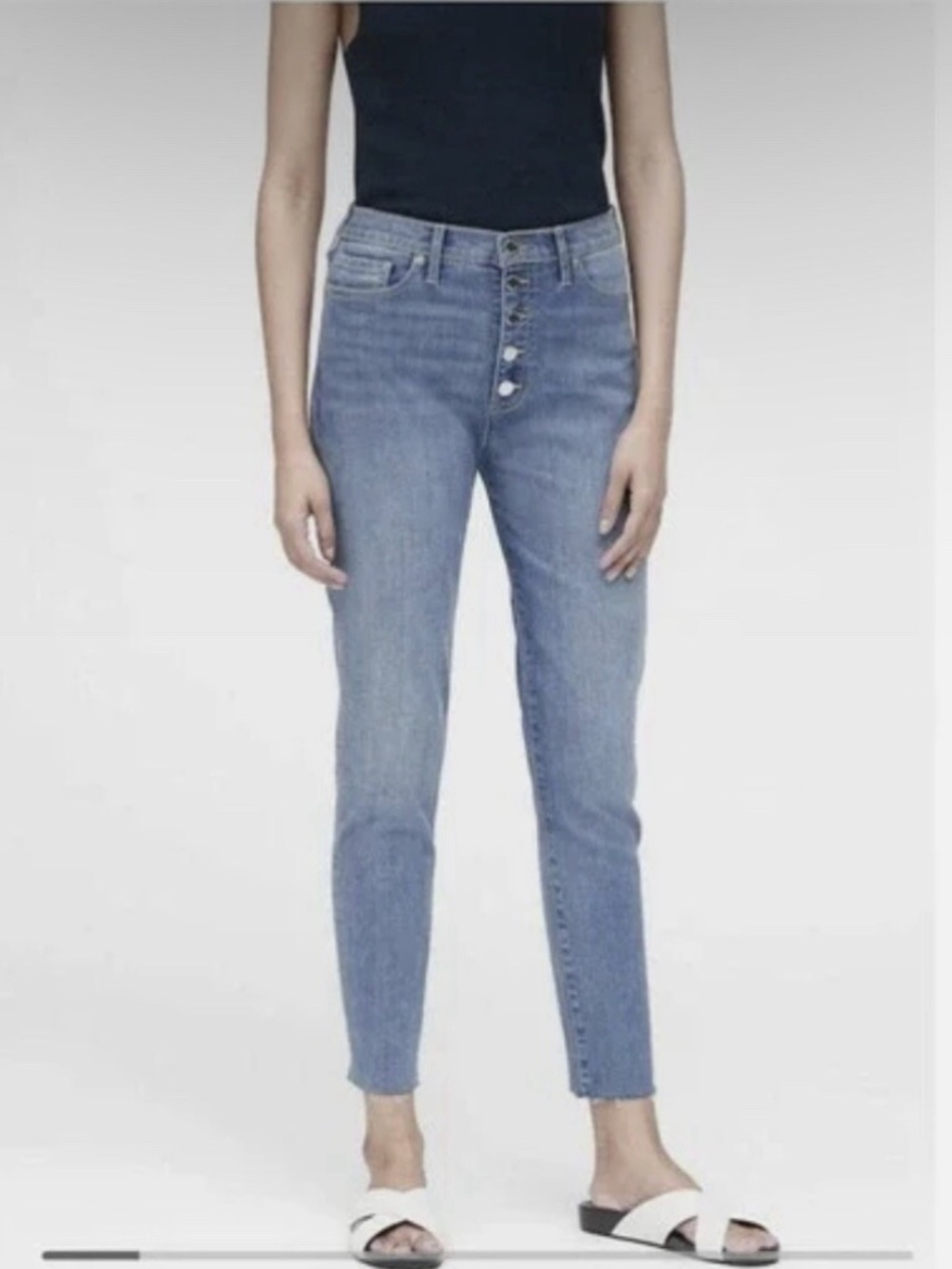 Banana Republic Button Fly High Rise Skinny Jeans